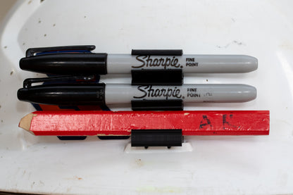 Custom Hardhat Pencil and Marker holder